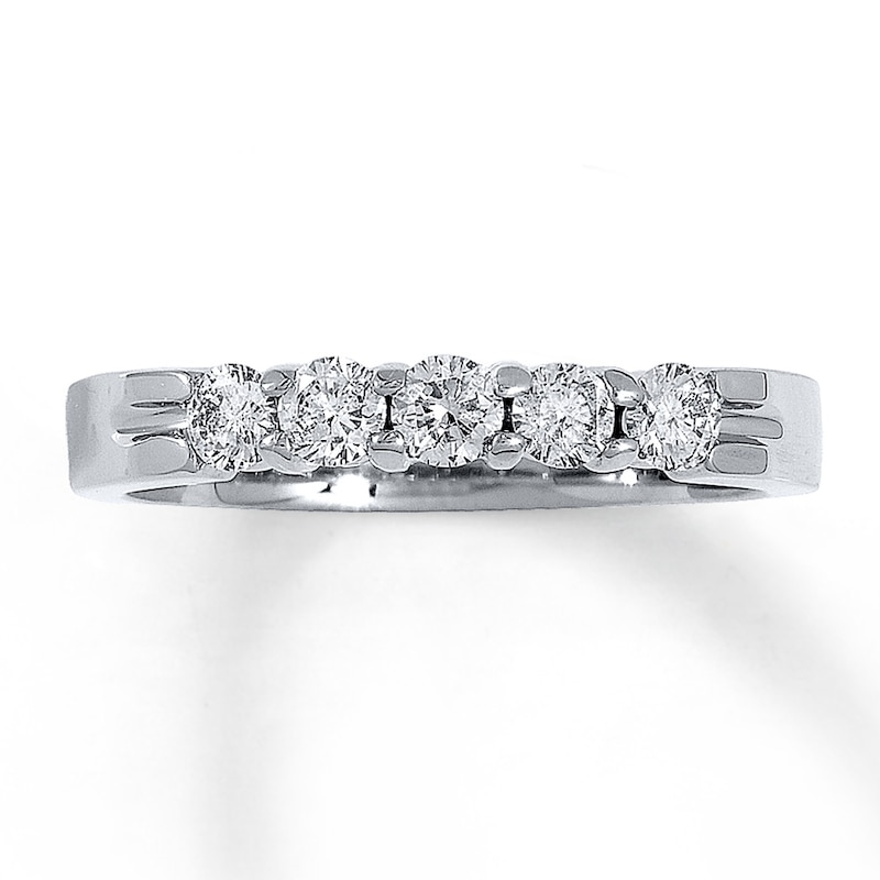 Main Image 1 of Previously Owned Diamond Anniversary Band 1/2 ct tw Round-cut 14K White Gold