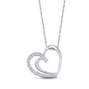 Thumbnail Image 1 of Previously Owned Diamond Heart Necklace 1/5 cttw 10K White Gold