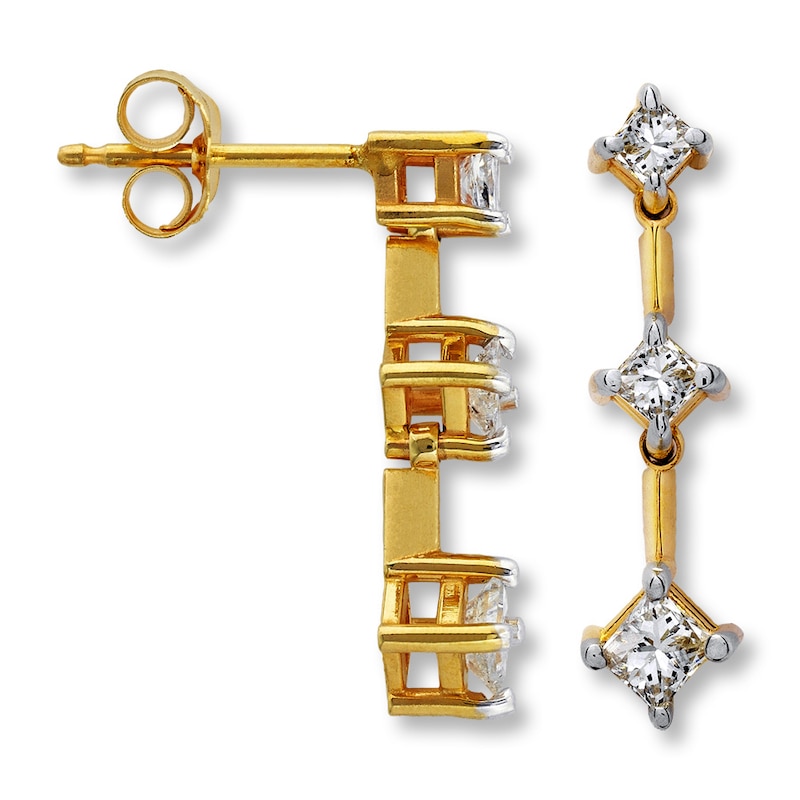 Previously Owned Diamond Earrings 1/2 ct tw 14K Yellow Gold