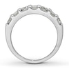 Thumbnail Image 1 of Previously Owned Diamond Anniversary Band 3/4 cttw Round & Baguette 14K White Gold