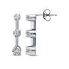Thumbnail Image 1 of Previously Owned 1/2 ct tw Three-Stone Diamond Earrings Round-Cut 14K White Gold