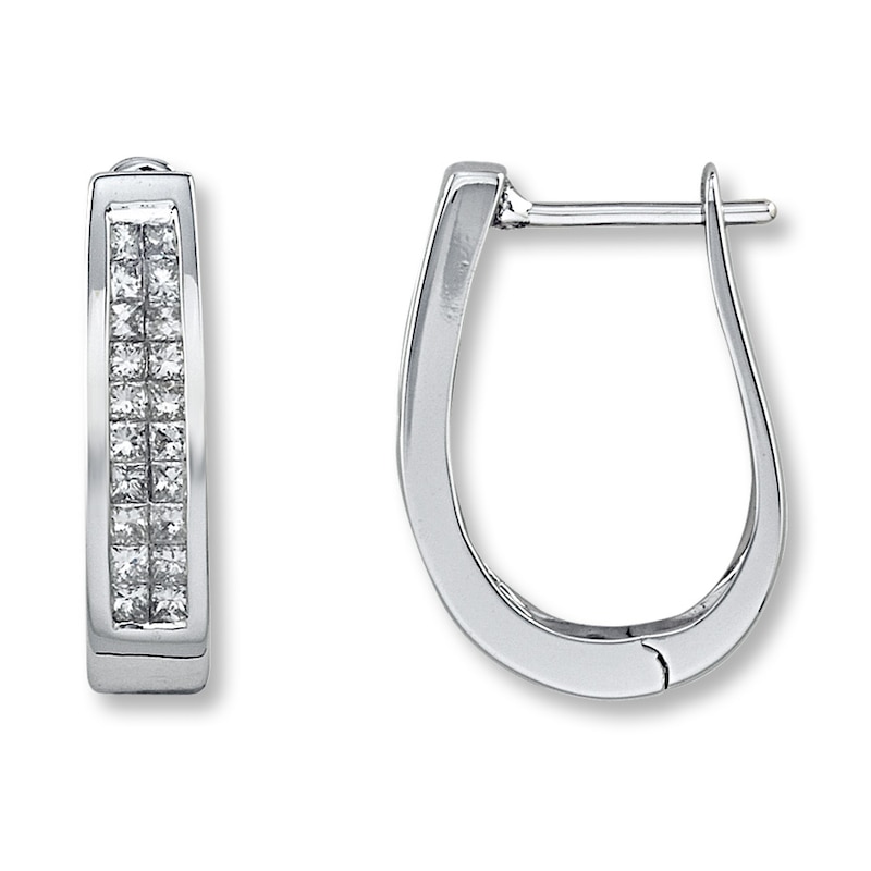 Main Image 1 of Previously Owned Earrings 1/2 ct tw Diamonds 14K White Gold