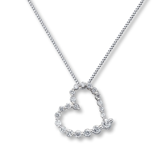 Previously Owned Necklace 1/5 ct tw Diamonds 10K White Gold 18"