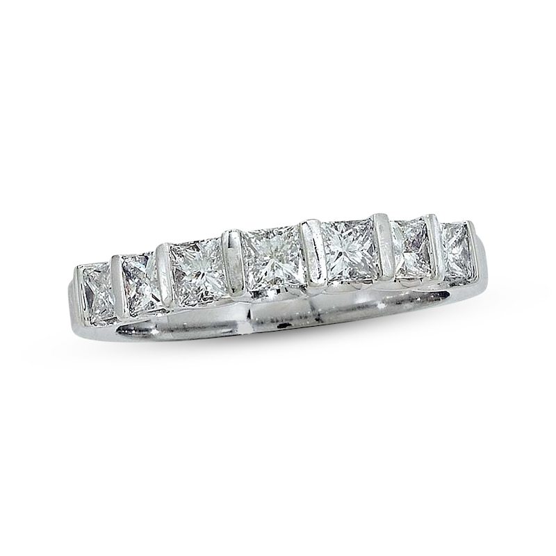 Main Image 1 of Previously Owned Diamond Anniversary Band 1 ct tw Princess-cut 14K White Gold