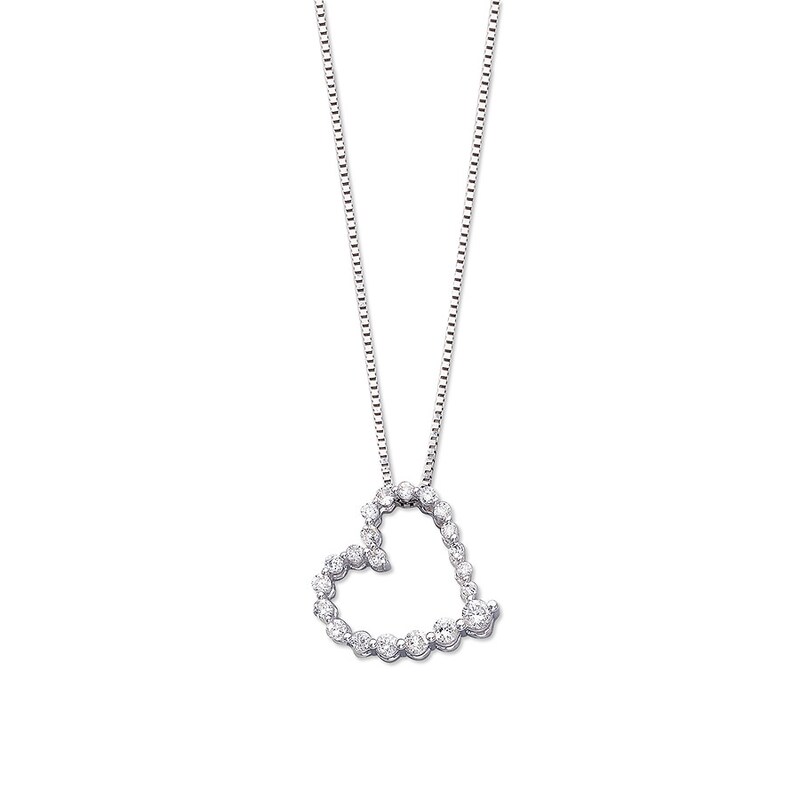 Main Image 1 of Previously Owned Diamond Necklace 1/2 ct tw 14K White Gold 18&quot;