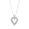 Thumbnail Image 1 of Previously Owned Diamond Heart Pendant 1/2 cttw 10K White Gold 18"