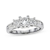 Thumbnail Image 1 of Previously Owned Diamond Three-Stone Engagement Ring 1-1/2 ct tw Princess-cut 14K White Gold