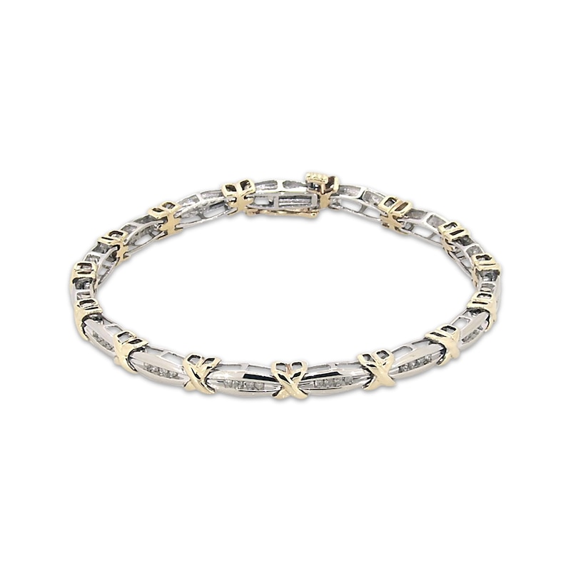 Main Image 1 of Previously Owned Diamond Fashion Bracelet 1/2 ct tw 10K Two-Tone Gold
