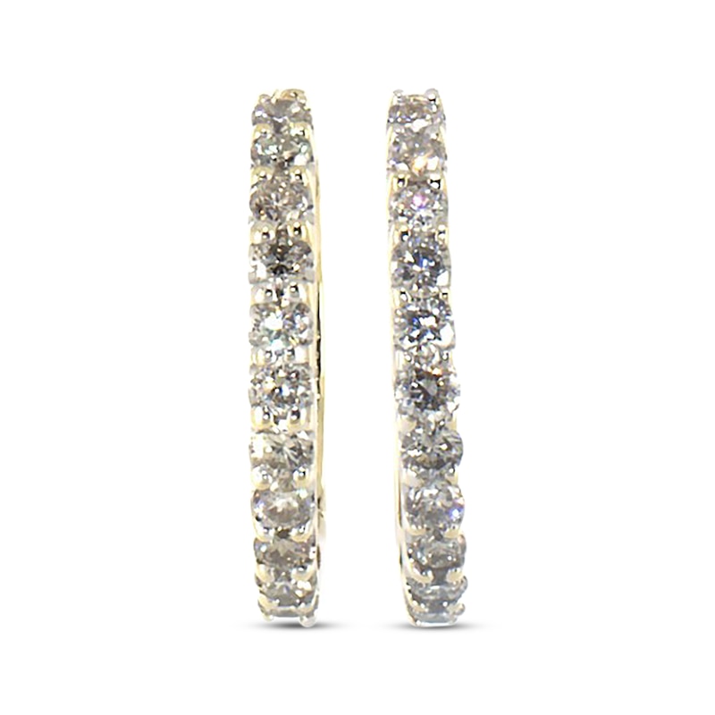 Main Image 1 of Previously Owned Hoop Earrings 1 ct tw Diamonds 10K Yellow Gold