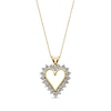 Thumbnail Image 1 of Previously Owned Heart Pendant 1 cttw Diamonds 10K Yellow Gold 18"