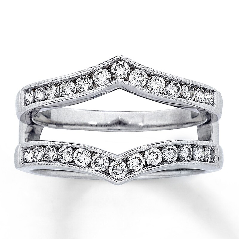 Main Image 1 of Previously Owned Diamond Enhancer Ring 1/2 ct tw Round-cut 14K White Gold