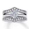 Thumbnail Image 4 of Previously Owned Diamond Enhancer Ring 1/2 ct tw Round-cut 14K White Gold