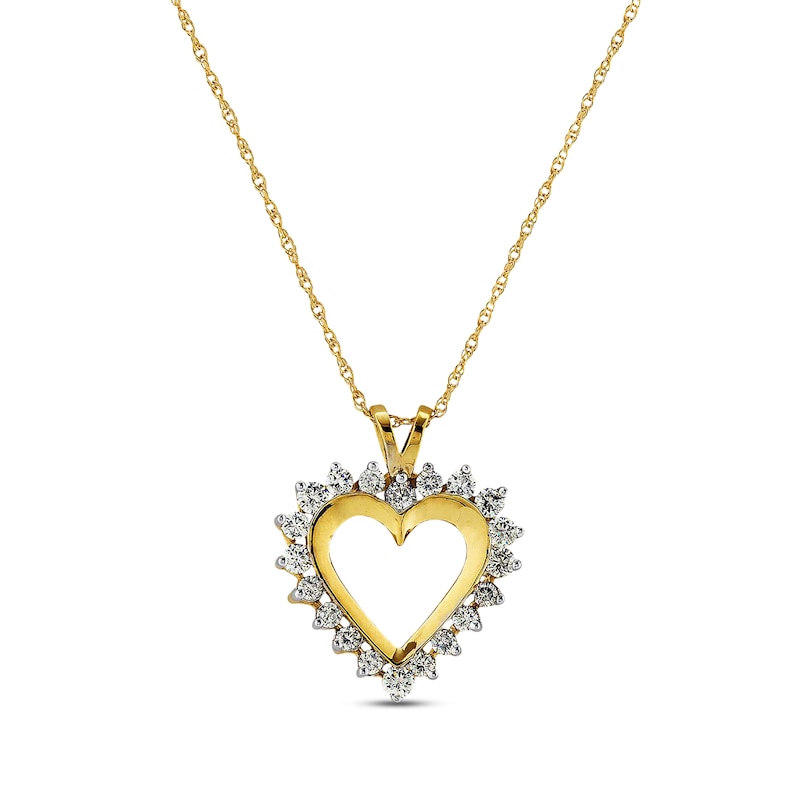 Main Image 1 of Previously Owned Diamond Heart Pendant 1 ct tw 14K Yellow Gold 18"