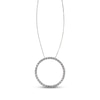 Thumbnail Image 1 of Previously Owned Diamond Circle Necklace 1/2 ct tw Round-cut 10K White Gold 18"