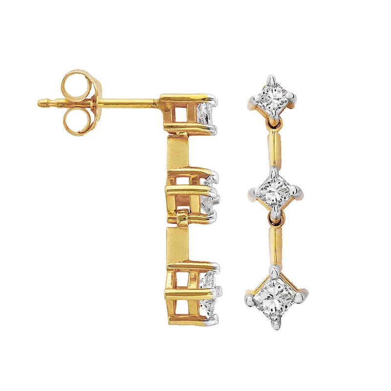 Main Image 1 of Previously Owned Diamond Earrings 1/2 ct tw 14K Yellow Gold