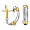 Thumbnail Image 1 of Previously Owned Earrings 1/4 ct tw Diamonds 14K Two-Tone Gold