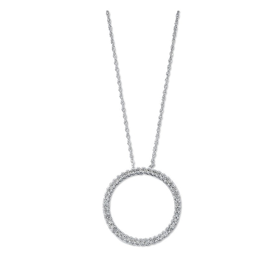 Previously Owned Diamond Necklace 1/5 ct tw 10K White Gold 18"
