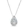 Thumbnail Image 1 of Previously Owned Diamond Teardrop Necklace 1/4 ct tw Round-cut 14K White Gold 18"