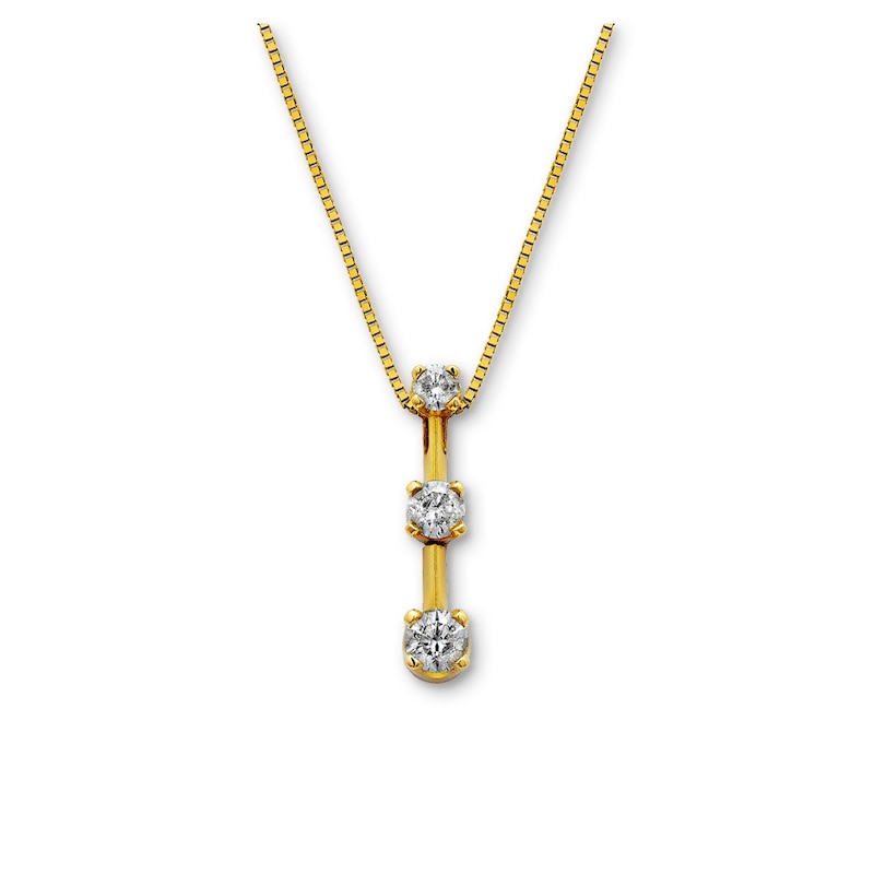 Main Image 1 of Previously Owned Diamond Necklace 1/2 ct tw 14K Yellow Gold