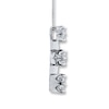 Thumbnail Image 2 of Previously Owned 3-Stone Diamond Necklace 1 ct tw Princess-cut 14K White Gold 17"