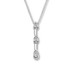 Thumbnail Image 1 of Previously Owned Necklace 1/4 ct tw Diamonds 14K White Gold 17"