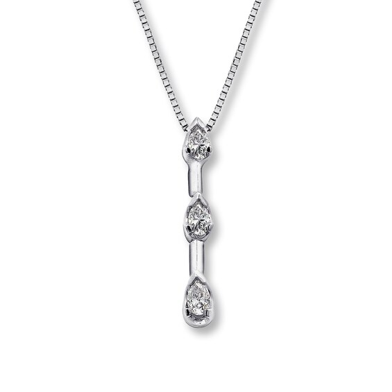 Previously Owned Necklace 1/4 ct tw Diamonds 14K White Gold 17"
