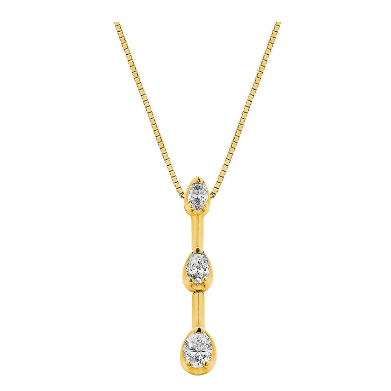 Main Image 1 of Previously Owned Diamond Necklace 1/2 ct tw 14K Yellow Gold