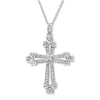 Thumbnail Image 1 of Previously Owned Diamond Cross Necklace 1/4 cttw 14K White Gold