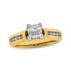 Thumbnail Image 1 of Previously Owned Diamond Engagement Ring 3/4 ct tw Round/Princess-Cut 14K Yellow Gold