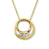 Thumbnail Image 0 of Previously Owned Diamond Circle Necklace 1/5 ct tw 10K Yellow Gold