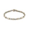 Thumbnail Image 1 of Previously Owned Diamond Bracelet 1/6 ct tw Round-cut Two-Tone Gold 8"