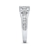 Thumbnail Image 2 of Previously Owned Diamond Engagement Ring 2 ct tw Emerald & Baguette-cut 14K White Gold