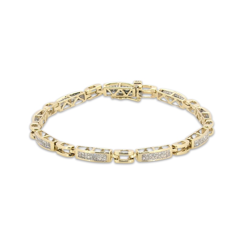 Main Image 1 of Previously Owned Diamond Link Bracelet 1-1/2 ct tw 14K Yellow Gold