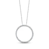 Thumbnail Image 1 of Previously Owned Diamond Circle Necklace 1/2 cttw 14K White Gold 18"