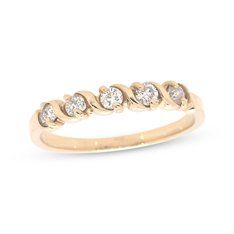 Main Image 1 of Previously Owned Diamond Anniversary Ring 1/4 ct tw Round-cut in 14K Yellow Gold
