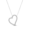 Thumbnail Image 1 of Previously Owned Diamond Heart Necklace 1/2 cttw 18K White Gold 18"