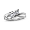 Thumbnail Image 0 of Previously Owned Round-Cut Three-Stone Diamond Bypass Ring 1/3 ct tw 14K White Gold