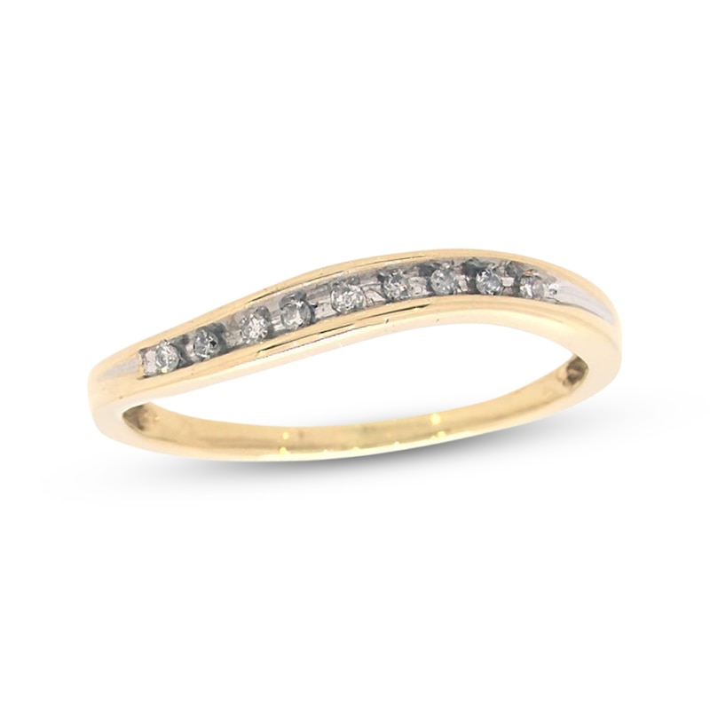 Main Image 1 of Previously Owned Diamond Anniversary Ring 1/20 ct tw Round-cut 10K Yellow Gold