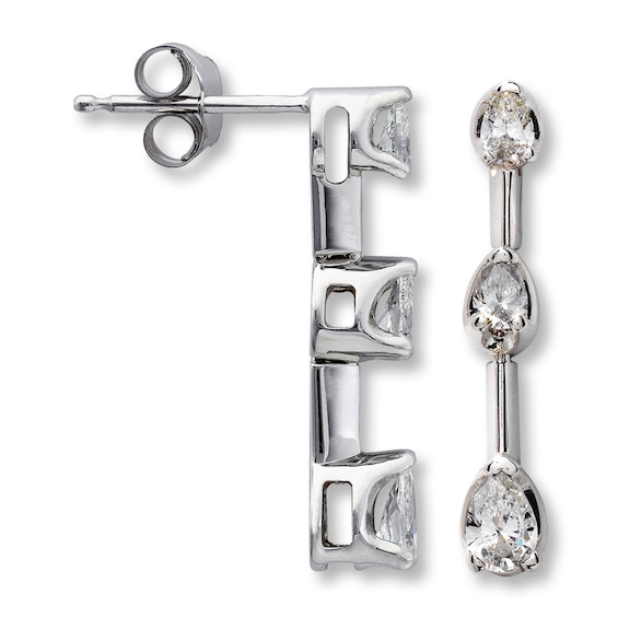 Previously Owned Earrings 1/2 ct tw Diamonds 14K White Gold