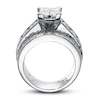 Thumbnail Image 2 of Previously Owned Diamond Engagement Ring 3-1/2 ct tw Princess & Round 14K White Gold