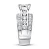 Thumbnail Image 3 of Previously Owned Diamond Engagement Ring 3-1/2 ct tw Princess & Round 14K White Gold
