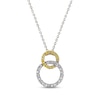 Thumbnail Image 1 of Previously Owned Yellow/White Diamond Necklace 1/4 cttw 14K Two-Tone Gold 18"