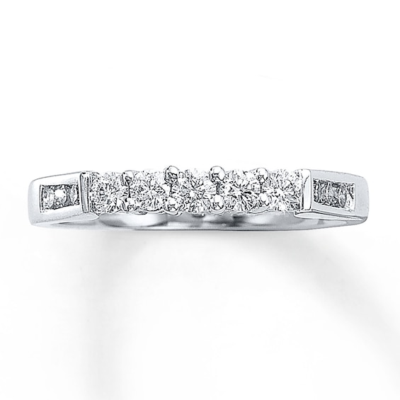 Previously Owned Anniversary Band 3/8 ct tw Round-cut Diamonds 14K White Gold