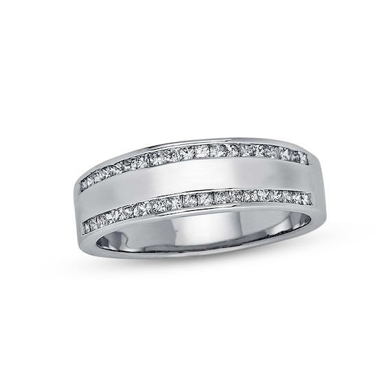 Previously Owned Diamond Anniversary Band 1/2 ct tw Princess-Cut 14K White Gold