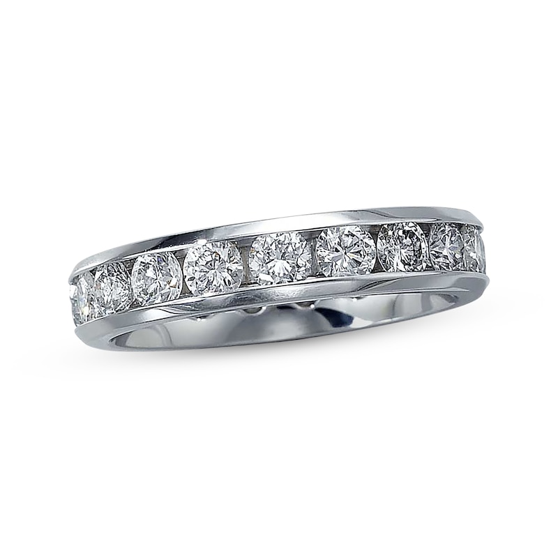 Main Image 1 of Previously Owned Diamond Eternity Anniversary Band 2 ct tw Round-cut 14K White Gold Size 6