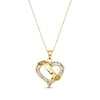 Thumbnail Image 1 of Previously Owned Diamond Heart Necklace 1/4 cttw 10K Yellow Gold