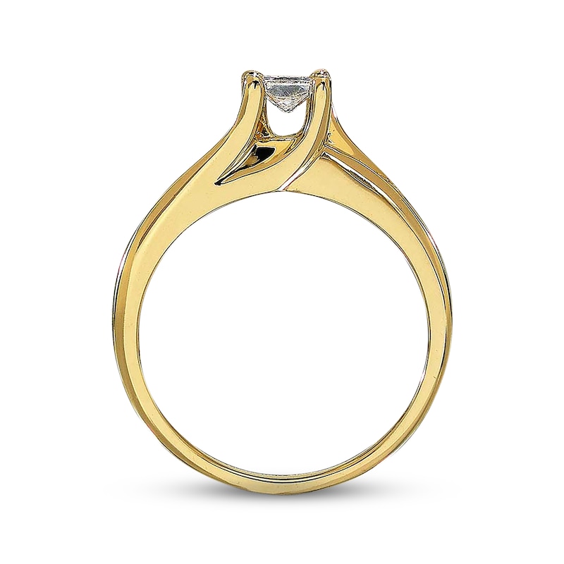 Main Image 2 of Previously Owned Diamond Engagement Ring 1/2 ct tw Princess-cut 14K Yellow Gold