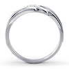 Thumbnail Image 2 of Previously Owned Men's Diamond Wedding Band 10K White Gold