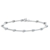 Thumbnail Image 1 of Previously Owned Bezel-Set Diamond Bracelet 1/4 ct tw 14K White Gold