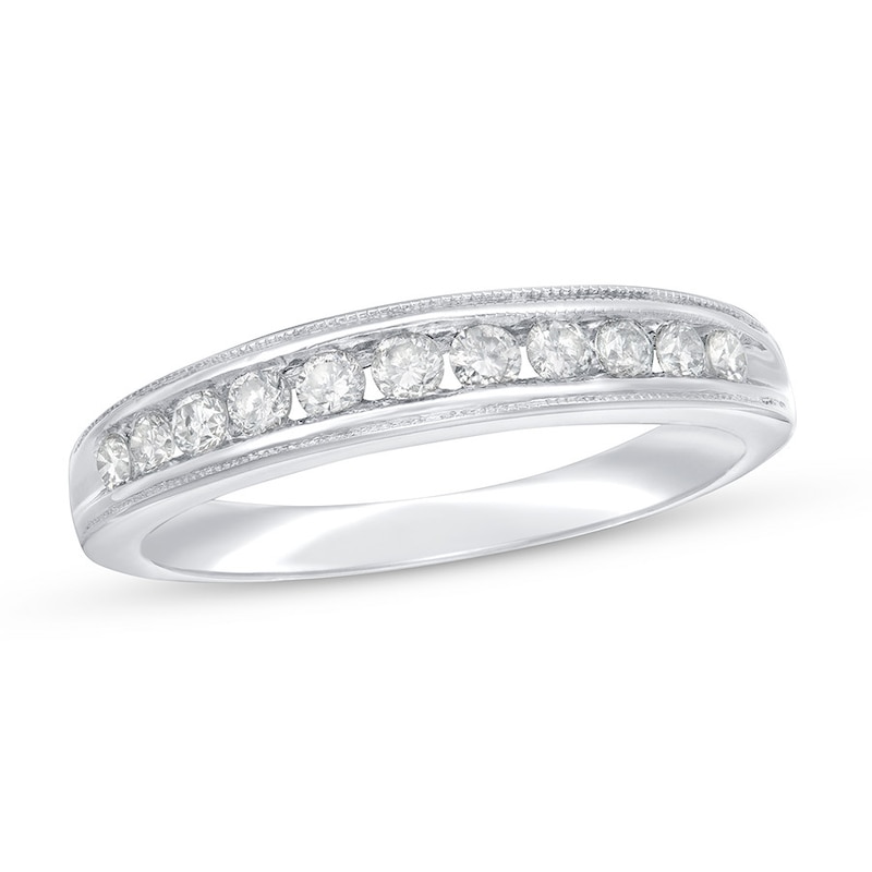 Previously Owned Diamond Wedding Band 1/4 ct tw Round-cut 14K White Gold